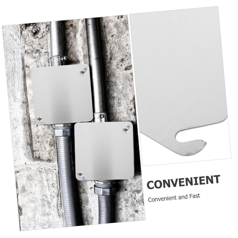 SHINEOFI 4pcs Box Metal Junction Box Covers Durable Electrical Outlet