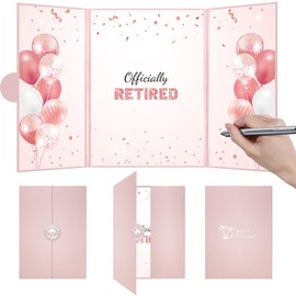 Retirement Party Decorations, Rose Silver Retired Alternative Signature Guest Book, Happy Retirement Decorations, Retirement Gifts for Men Women,Signature Board for Retirement Farewell Party Supplies