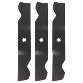 GYZJ High Lift Notched Mower Blades Replacement Part Number Husqvarna Craftsman Poulan 532187256 539112053 187254 11180 Compatible with Z254 YTH2454 YTH24v54 RZ5424 RZ5426 LGT 2554 2654, 3 Pack