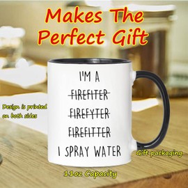 Funny Firefighter Gifts for Men Firefighter Mugs Fireman Coffee Mugs for Men & Women Firefighter Graduation College Appreciation Gag Gift Ideas for Best Firefighter Coffee Cups