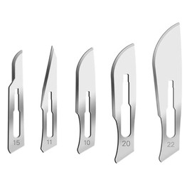 100/Bx Stainless Steel #10 Surgical Blades, High Grade Steel Sterile Individually Wrapped Disposable Scalpel Blades