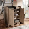 Baxton Studio Fella Mid-Century Modern Two-Tone Oak Brown and Dark