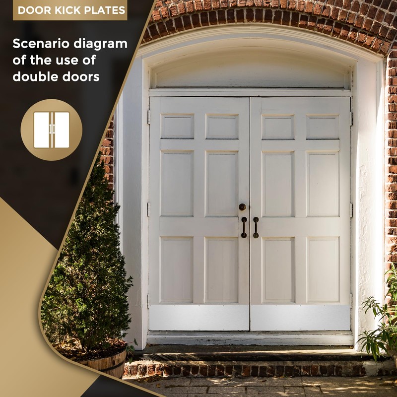 uxcell 2pcs Door Kick Plate, 6 x 28 Inches Anodized