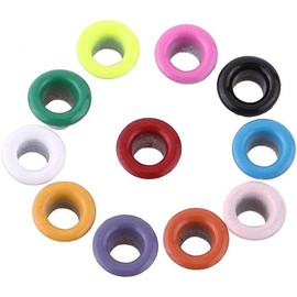 caak Double-sided Grommets, Grommets, Approximately 200 Pieces Set, Bottom Stud Parts, Bag, Shoes, Belt, Craft Supplies, DIY, Handmade (Multicolor, Inner Diameter: 0.1 inches (3 mm)