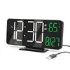 KOSUMOSU Digital Clock for Bedroom, 6.7in Black Alarm Clocks for