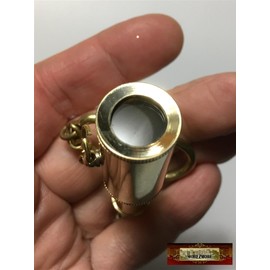 M00023 MOREZMORE Miniature Brass Telescope Spyglass Mini Prop for Puppet or Dollhouse 1:6 Scale Functional Actually Works