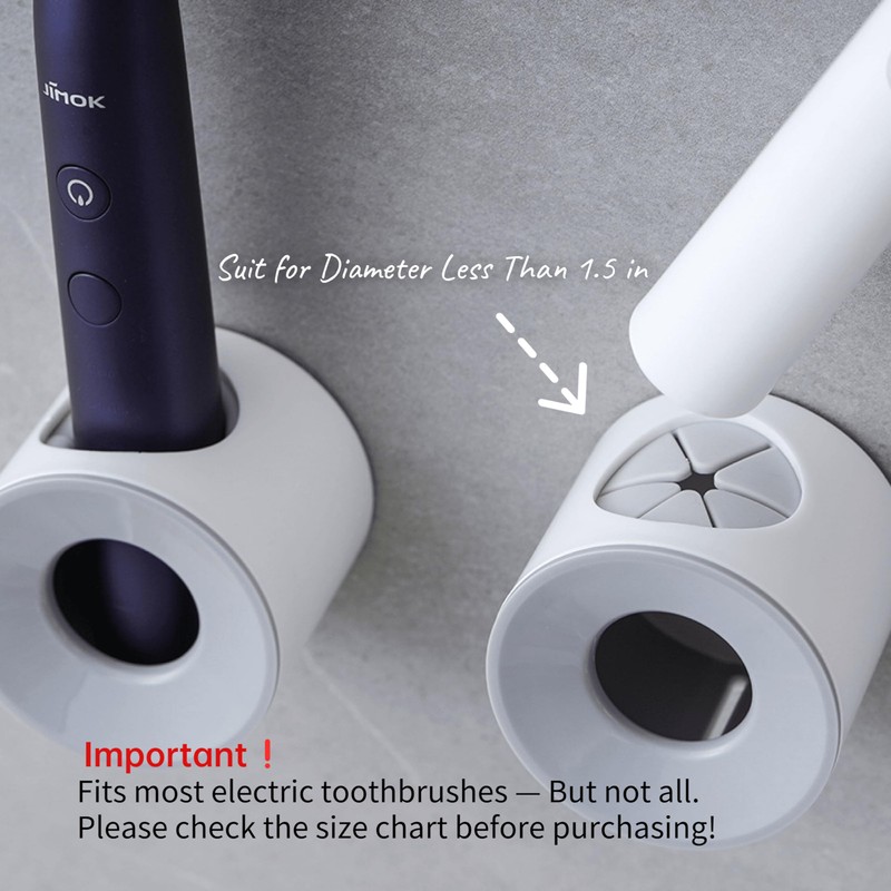 Klxsing Electric Toothbrush Holder, Wall Mounted for Shower Space-Saving, Bathroom