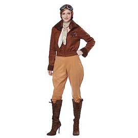 California Costumes Women's Amelia Earhart-Aviator-Adult Costume, Brown, Extra Small