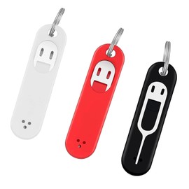 Sim Pin, SIM Card Release Pin, SIM Release, Replacement Part, SIM Card Slot Removal Pin, Ejector, Fits Most Smartphone SIM Slots, Includes Keychain Charm (Set of 3)