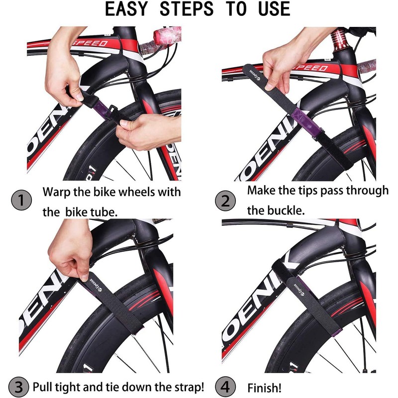 Epessa Bike Rack Wheel Stabilizer Straps With Stronger Gel Grip