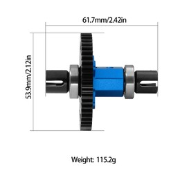 Slipper Clutch 52T Spur Gear #45 Steel for Traxxas 1/8 Sledge 4WD Monster Truck 95096-4 Upgrade Parts (Blue)