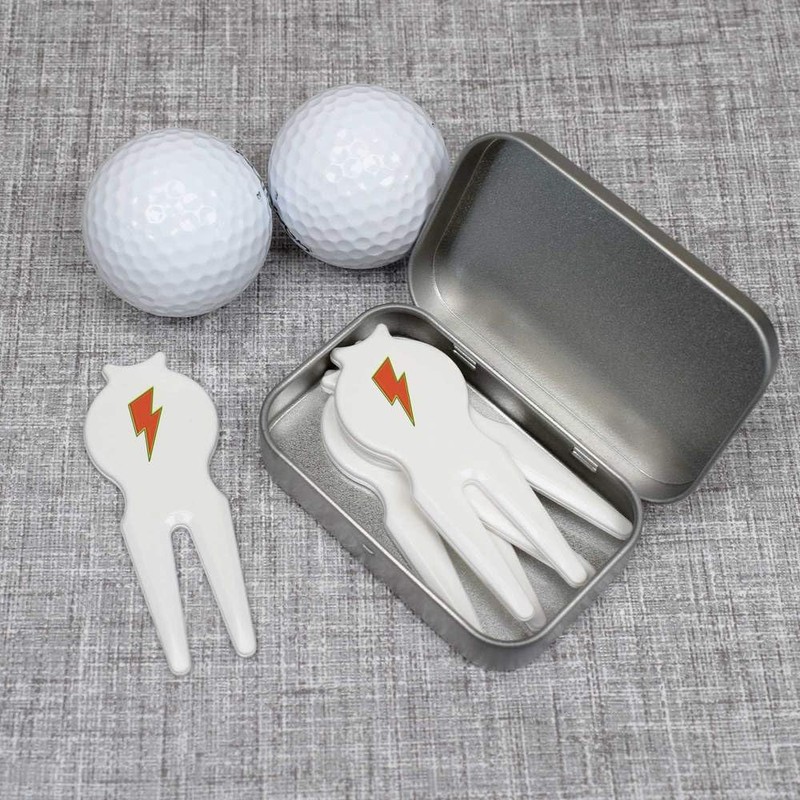 Azeeda 'Lightning Bolt Drawing Pop Art Colorful Red' Golf Divot