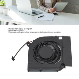 Generic AN517-41/52/54 AN515-44/55 Laptop CPU/GPU Cooling Fan, 4Pin, Aluminum Alloy & ABS, 5V DC, Forced Air, 1 Pack