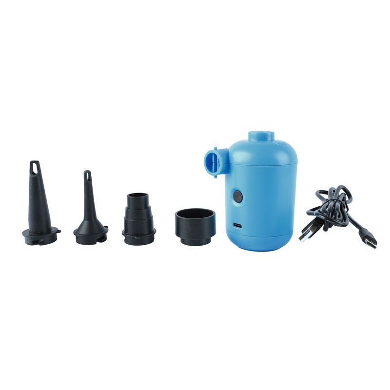 Electric Air Pump Portable Blue Inflator Deflator Pump Perfect for