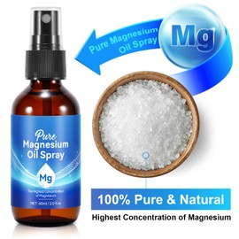 Qing Yo Magnesium Oil Spray, Pure Magnesium Oil Spray for Feet, Topical Magnesium in Bottle, Fast Absorption, Unclog Pores, Perfect for Sports, Relaxing & Sleep, 2 Fl.Oz