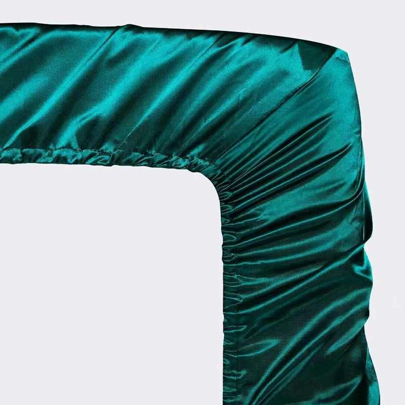 Luowei Fitted Sheet 160 x 200 cm Dark Green Satin