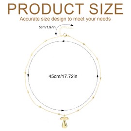 Mikovivi Gold Bubble Letter Necklace, Petite Necklace with Initial Pendant with Pearl Necklace, Trendy Necklace with Alphabet Charm, Jewellery Gifts for Women, Birthday, Anniversary, Festival, Zinc,