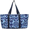 Turquoise Ikat Print NGIL Utility Tote Shopping Bag