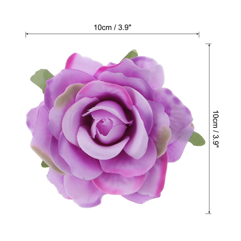 QUARKZMAN Pack of 5 Rose Hair Clips Flower 4 Inch