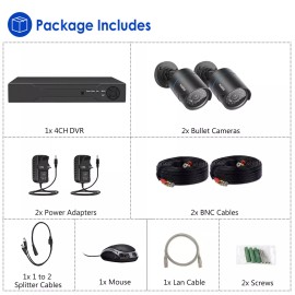 Maisi 4CH 5MP Home Security Camera System CCTV DVR Outdoor Surveillance Motion Detect