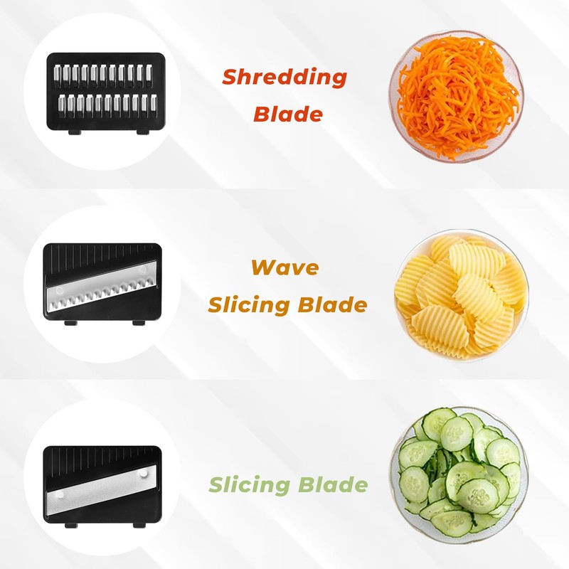 ZHANG XIAO QUAN SINCE 1628 Handheld Mandoline Slicer 3-in-1, Veggie