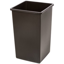 Mix.Home 25 Gallon Brown Square Trash can Restaurant Trash can Commercial Trash can Tall Plastic Trash can Industrial Trash can Square Trash cans for Kitchen Janitorial Trash can