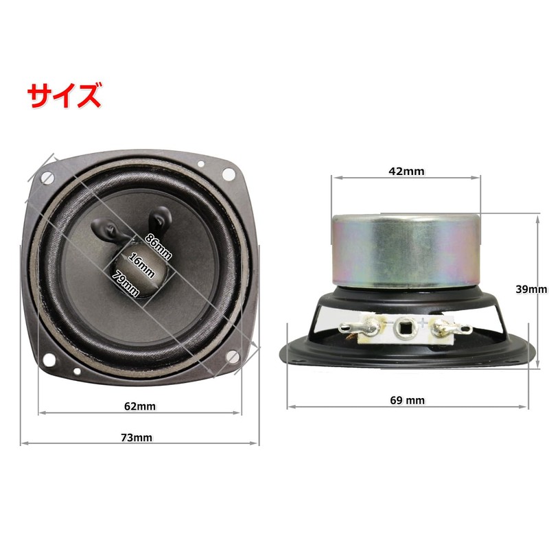Rare Heavy Duty Fabric Edge Full Range Speaker Unit 2.5"