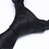 HISDERN Men's Checked Tie and Pocket Square Set - black