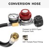 Kohree 4FT Adjustable Propane Regulator with Hose High Pressure, 0-30