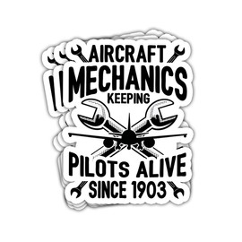 3Pcs Aircraft Mechanic Keep Pilots Alive Since 1903 Sticker Funny Pilots Sticker Aircraft Mechanics Gifts Aircraft Mechanic Tool Stickers Decal for Laptop Water Bottle Phone Car Hard Hat 3"
