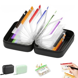 Pill Organiser Bag with 14 Colour Coded Pill Bags