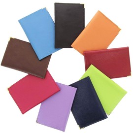 KARL LOVEN Slim Leather Credit Card Holder for Men Women, red, Classic