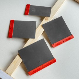 HELPMATE - Painter's spatula made of stainless steel - 4-piece surface spatula set for precise work - Body spatula - Made in Germany