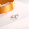 Anillo de Compromiso de Circonita Cúbica con Corte de Corazón