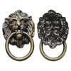 Murtenze 12 Pieces Antique Lion Head Cabinet Knobs, Ring Pulls
