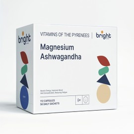 Bright Naturo Ashwagandha with Magnesium + Stress Management, 2 Supplements in 1 Pack for Relaxation and Mental Balance The 28 Daily Doses
