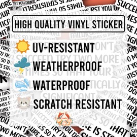 (5Pcs) If at First You Don't Succeed Try Two More Times Sticker Funny Quote Sayings Decal Waterproof Vinyl Stickers Adult for Laptop Kindle Car Tumbler Water Bottle Mug Phone Journal - Size 3”x1.8”