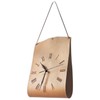 LTG Wall Clock Nordic Simple Antique Retro PU Leather Wall