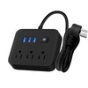 Lostrain Multicontactos USB,Regleta de Alimentación con 3 Ca(10A) y 3