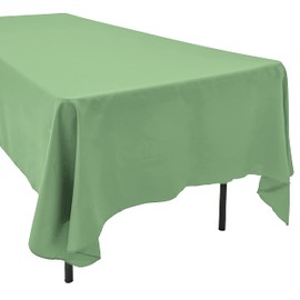 AK TRADING CO. 60 x 102-Inch Rectangular Polyester Tablecloth - Made in USA - Wrinkle-Resistant, Flame Retardant, Durable Party Table Cover, Banquet Tablecloth, Wedding Table Cover - Sage