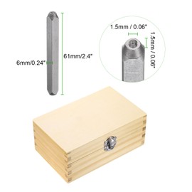 HARFINGTON 36pcs Metal Stamping Kit 1/16" (1.5mm) Steel Uppercase Letter and Number Punch Set (A-Z / 0-8 / "&" Symbol) Sandblasting Punch Press Tool for Imprinting Metal Plastic Wood Leather