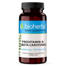 Beta-Carotene 100 Capsules 15000 mcg - High-Potency Provitamin A for Skin and Immune Health by BIOHERBA