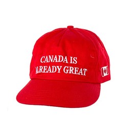 Let's Party Canada Day Baseball Cap with 'Canada is Already Great' Phrase, One Size, Red