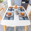 Blue and Gray Placemats Washable, Linen Rectangular Place Mats Set