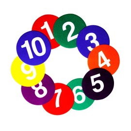 Nuburbur Poly Spots 9 INCH, 10PCS Anti-Slip spot Markers Floor Spots, Waterproof Flat Filed Cones Poly dots for Agility Training, Basketball, Football and Exercises