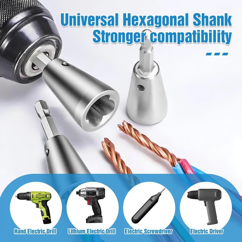 Nlvnmv 2 Pcs Wire Twister Tool for Drill, 6 MM