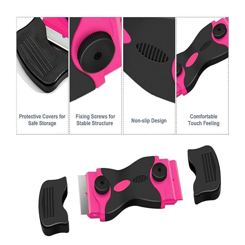 Roczential 2 Pack Double Sided Scraper, Scraper Remover with 20