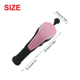Andux Long Neck Golf Hybrid Club Head Covers with Dial No. Tag CTMT-02 4pcs Pink