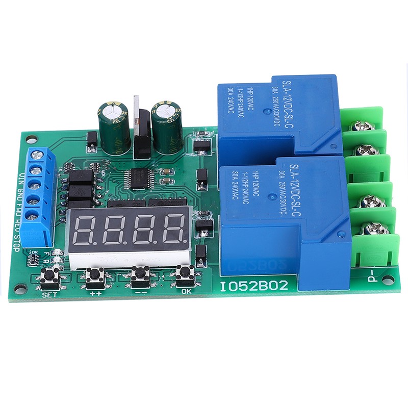30A12V Multifunction Motor Forward Reverse Controller Start stop Delay Limit