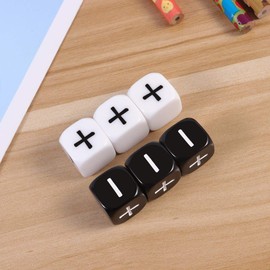 Toyvian Teacher Dice Set Math Operation Calculation Dice Minus Sign Plus Sign Dice Toys for Kids Classroom Teaching Supplies Bar Game Prop 6pcs